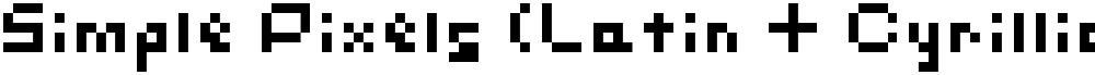Simple Pixels (Latin + Cyrillic + Katakana)