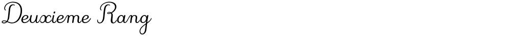 Deuxieme Rang