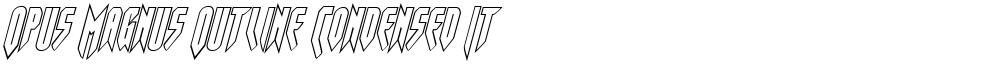 Opus Magnus Outline Condensed Italic