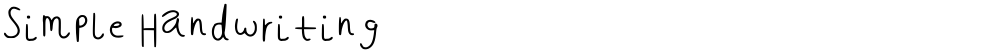 Simple Handwriting
