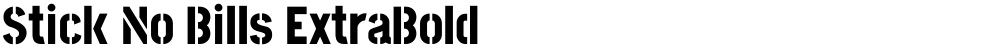 Stick No Bills ExtraBold