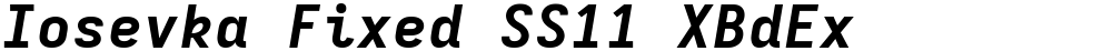 Iosevka Fixed SS11 XBdEx