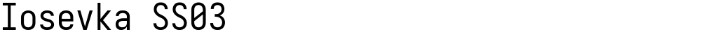 Iosevka SS03