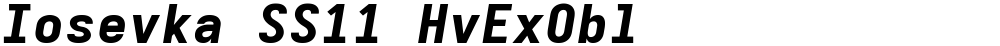 Iosevka SS11 HvExObl