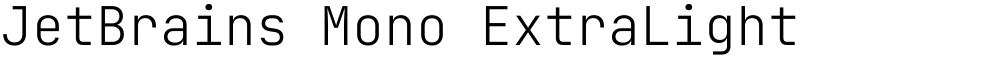 JetBrains Mono ExtraLight