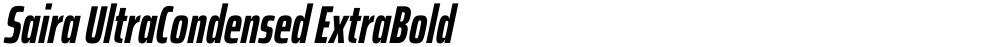 Saira UltraCondensed ExtraBold