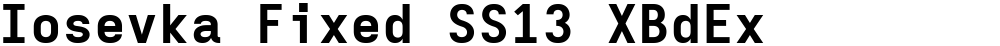 Iosevka Fixed SS13 XBdEx
