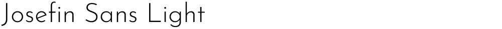Josefin Sans Light