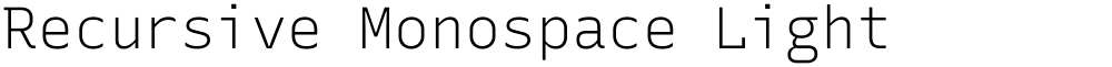 Recursive Monospace Light