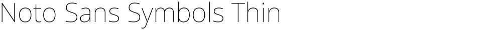 Noto Sans Symbols Thin