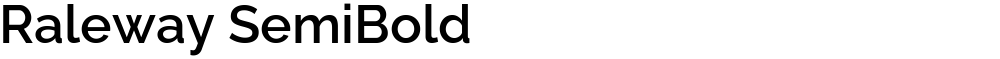 Raleway SemiBold