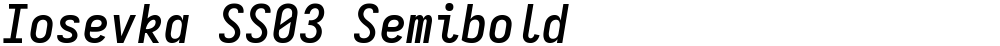 Iosevka SS03 Semibold