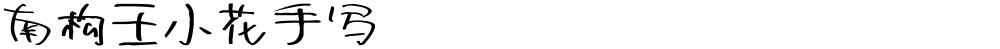 南构王小花手写