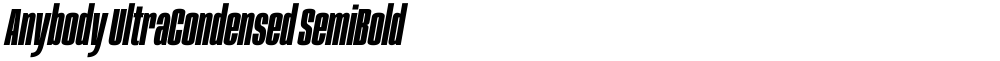 Anybody UltraCondensed SemiBold
