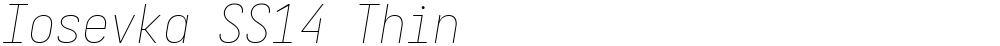 Iosevka SS14 Thin