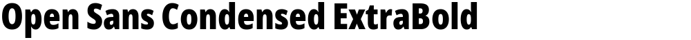 Open Sans Condensed ExtraBold