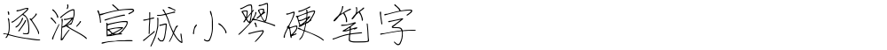 逐浪宣城小琴硬笔字