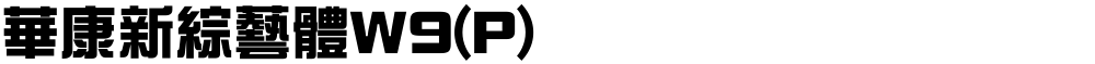 華康新綜藝體W9(P)