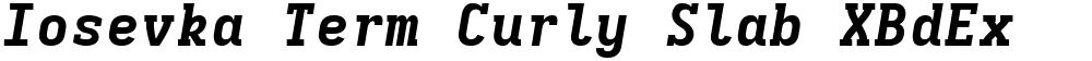 Iosevka Term Curly Slab XBdEx