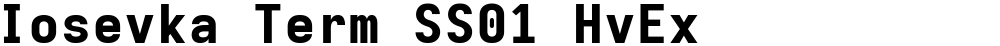 Iosevka Term SS01 HvEx
