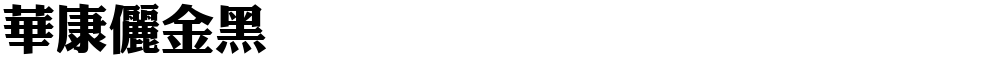 華康儷金黑
