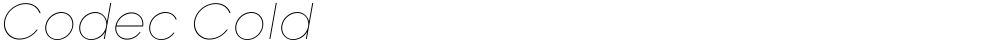 Codec Cold