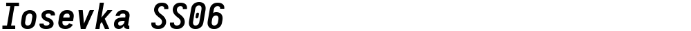 Iosevka SS06