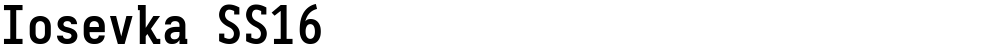 Iosevka SS16