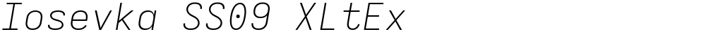Iosevka SS09 XLtEx