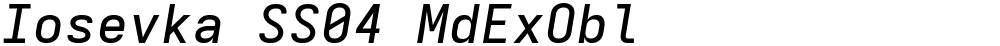 Iosevka SS04 MdExObl