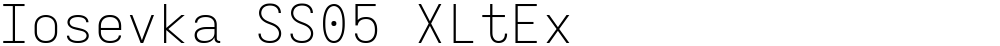 Iosevka SS05 XLtEx