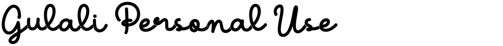 Gulali Personal Use