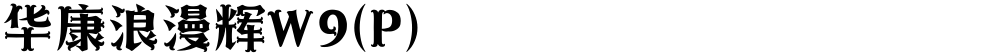 华康浪漫辉W9(P)
