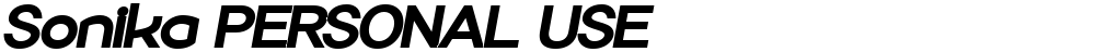 Sonika PERSONAL USE