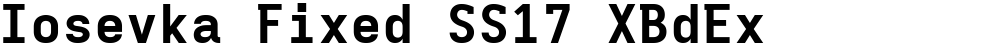 Iosevka Fixed SS17 XBdEx