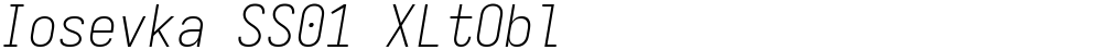 Iosevka SS01 XLtObl
