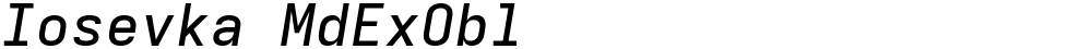 Iosevka MdExObl