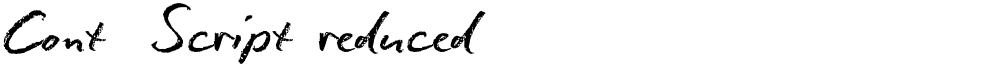 Conté Script reduced