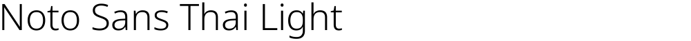 Noto Sans Thai Light
