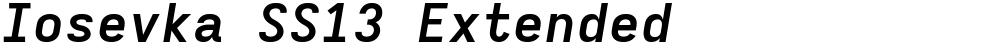 Iosevka SS13 Extended