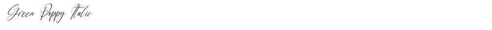 Green Poppy Italic