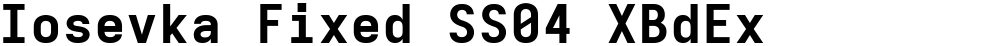 Iosevka Fixed SS04 XBdEx