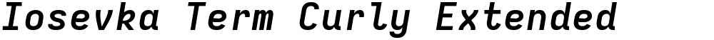 Iosevka Term Curly Extended