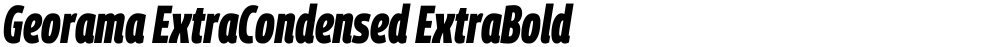 Georama ExtraCondensed ExtraBold