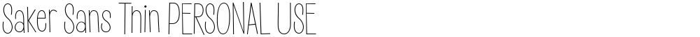 Saker Sans Thin PERSONAL USE