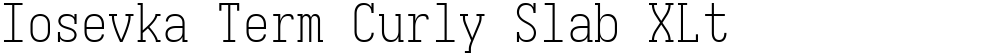Iosevka Term Curly Slab XLt