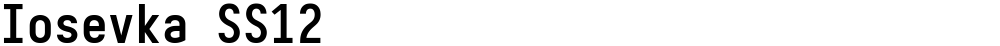 Iosevka SS12