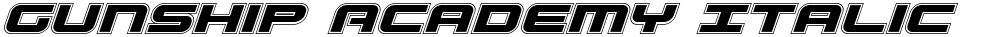 Gunship Academy Italic