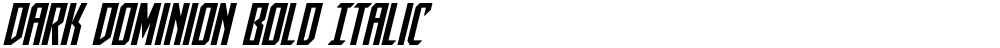 Dark Dominion Bold Italic
