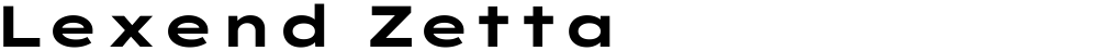 Lexend Zetta